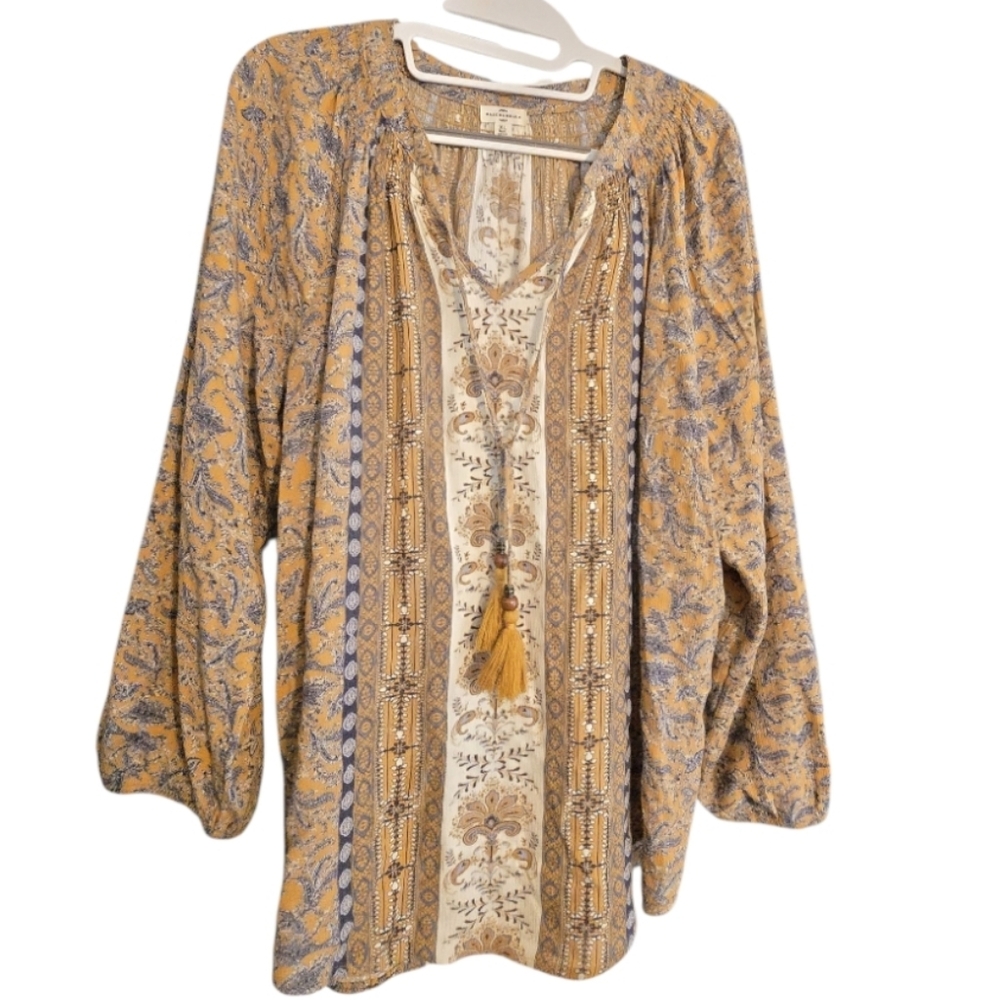 Mason & Belle Bohemian Peasant Top Size XL in EUC